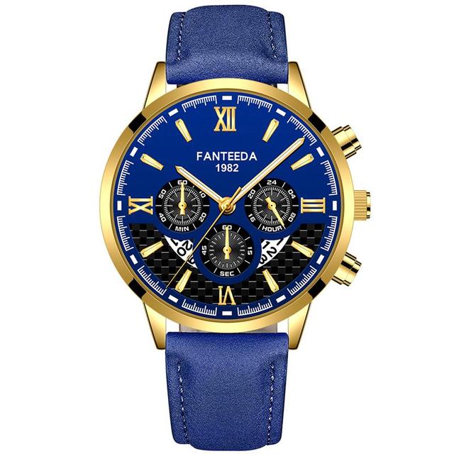 Creative Men Date Alloy Case Synthetic Leather Analog Quartz Sport Watch Male Clock Top Brand Luxury Relogio Masculino