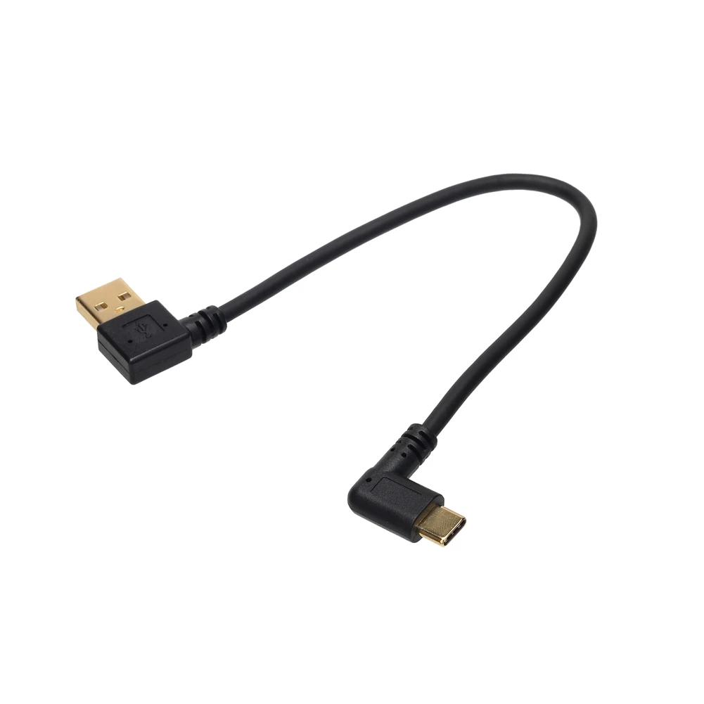 25Cm Naar Type C Korte Laadkabel Elleboog 90 Graden Usb C Micro Kabel 2.4A Snel Opladen koord Voor Samsung Huawei Xiaomi|Data Kabels| - AliExpress