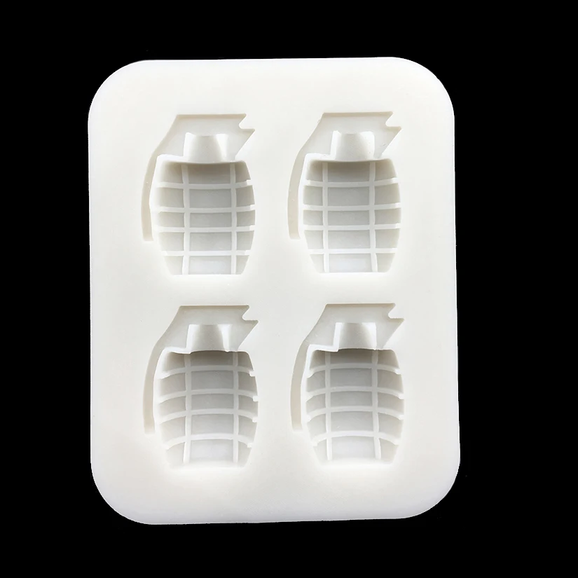 4 Hand Granaten Silikon Form Sugar Schokolade Cupcake Fondant Kuchen Dekorieren Werkzeuge – Detail 2