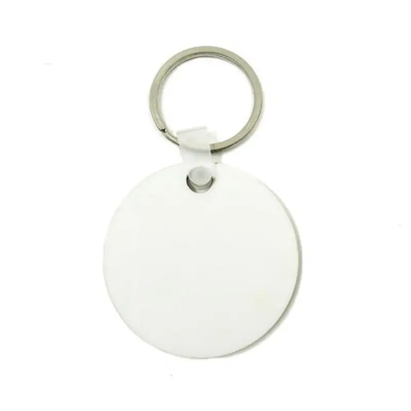 O BOSSTOP 10PCS Sublimation Blanks Keychains Metal Round Key Rings for Heat Press Round