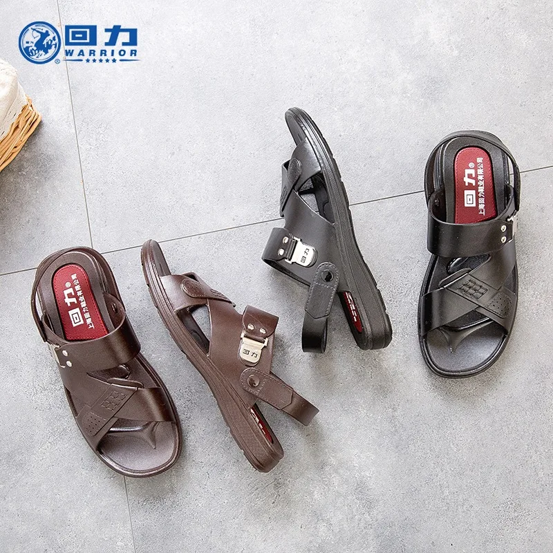 

Warrior Sandals Summer New Style Men Dual Purpose Slipper Dad Fashion Breathable Anti-slip Thick Bottomed Outdoor Sandals