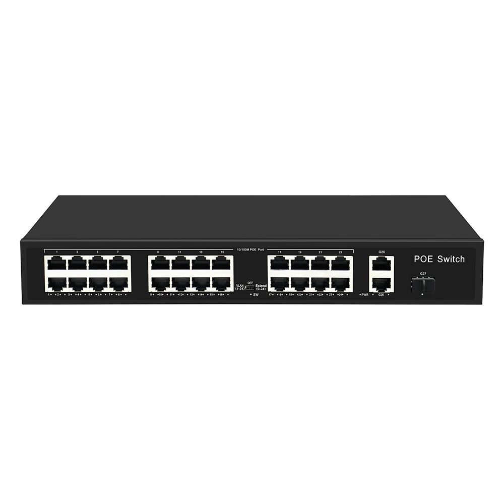 PoE   ī޶ +  Ʈũ ġ  2 ⰡƮ TP/SFP ޺ POE ġ   ġִ 24 Ʈ 10/100Mbps