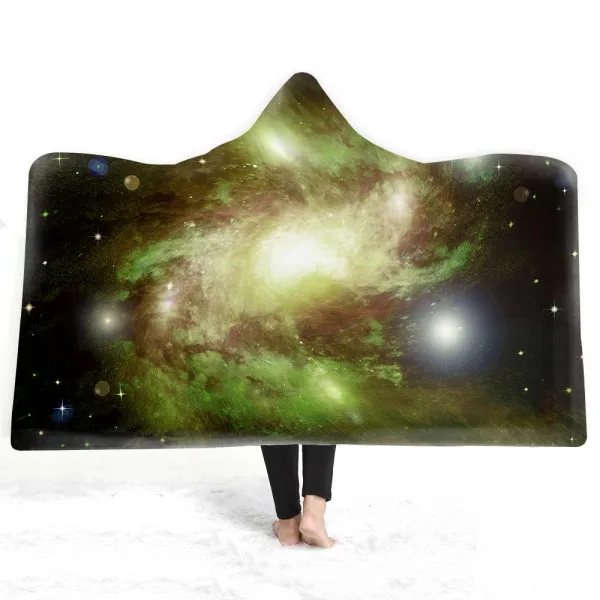 Color-25 Одеяло из микрофибры, 3D принт, галактика, космос, Вселенная, флис, шерпа, одеяло для подростков, носимое, с капюшоном, пледы, теплое одеяло - Цвет: Color-25