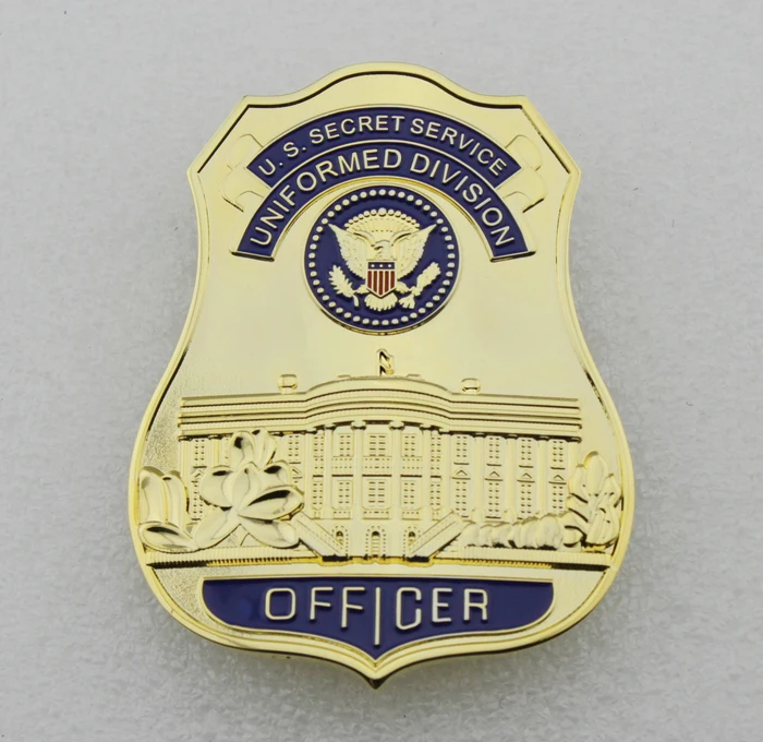 Американский секретный сервис USSS UNIFORMED DIVISION OFFICER-tv/Movie Prop pin Back с зажимом для ремня кожаный держатель и ожерелье