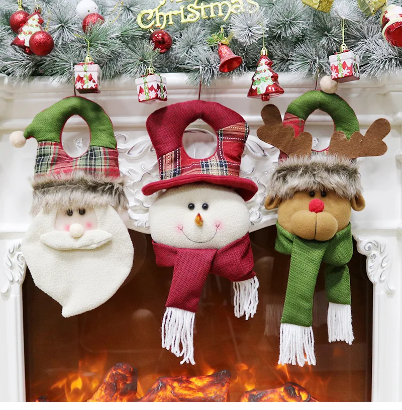 Милая плюшевая игрушка Рождество Санта Клаус Снеговик Олень Висячие мягкие игрушки День рождения Рождественский подарок #3262