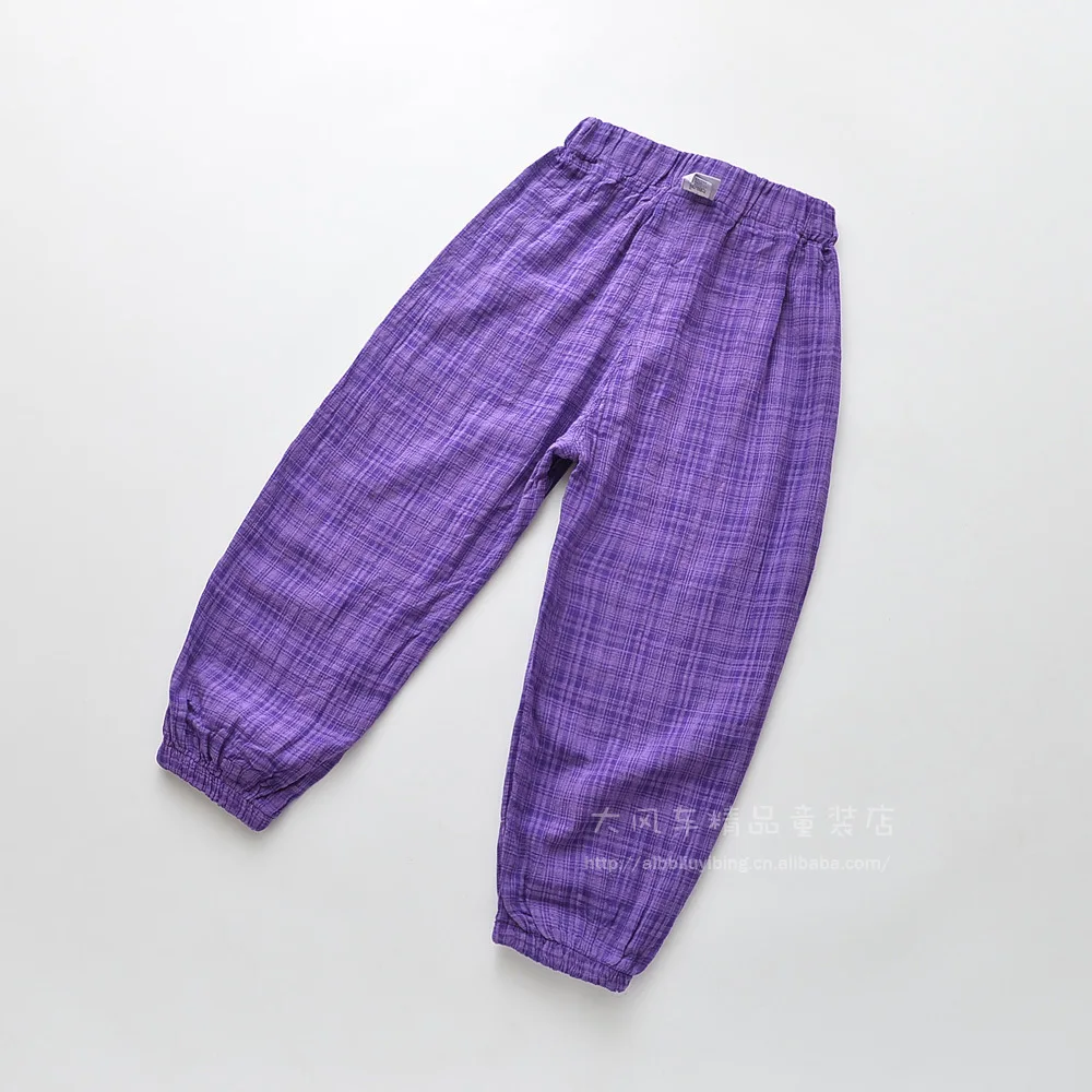 0421-07 Childrenswear Summer New Style Soft And Comfortable Girls Multi-color Elastic Waist Anti Mosquito Pants