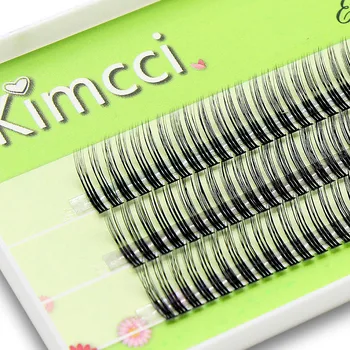 Kimcci 120 번들, 3D 두꺼운 개별 속눈썹 연장, 가짜 메이크업 접목 속눈썹, 러시안 볼륨 인조 속눈썹, 2 레이어