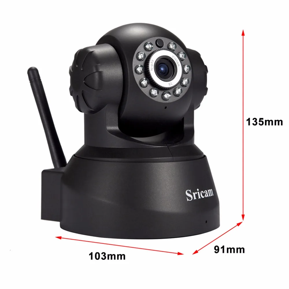 Ip-камера SRICAM SP012, Wifi, видеонаблюдение, 720 P, Onvif P2P, пульт дистанционного управления для телефона, МП, домашняя камера безопасности, беспроводная Wifi камера, черный