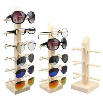 

Multi Layers Wood Sunglass Display Rack Shelf Eyeglasses Show Stand Jewelry Holder for Multi Pairs Glasses Showcase WF9170