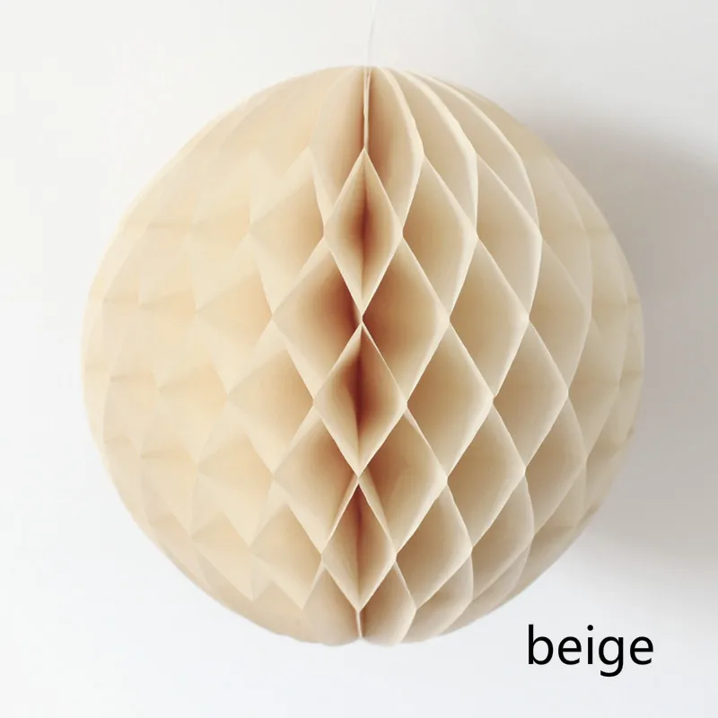 FW beige 4/6/8/10/12/14/16 дюймов Декоративные Бумага Pom poms подвесной бумажный фонарик шары диаметром украшение на свадьбу День рождения Детская праздничная одежда; расходные материалы - Цвет: FW beige