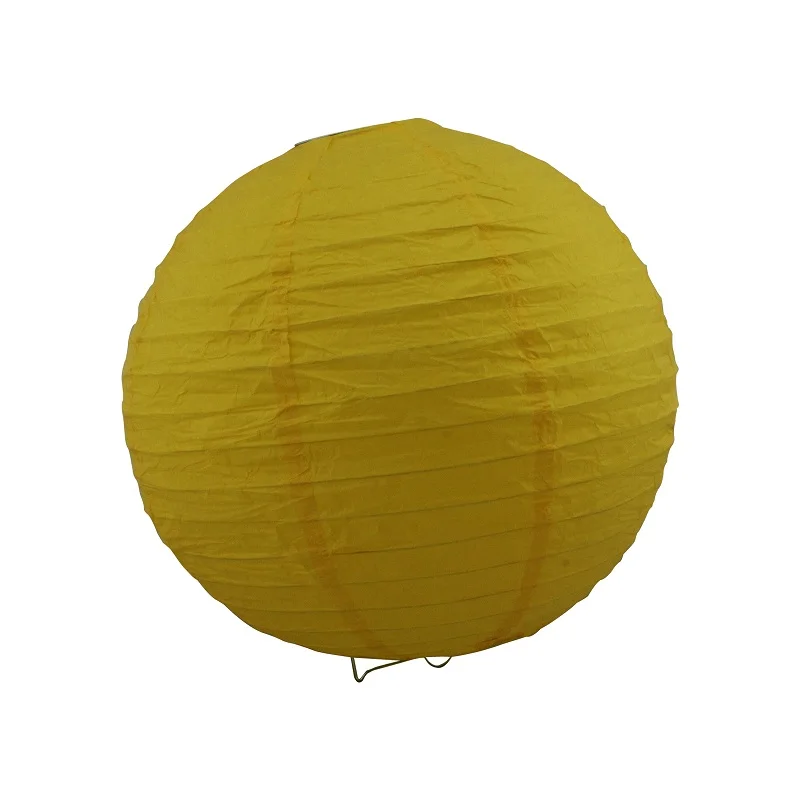 yellow without LED 1st 8 ''(20 см)/10''(25 см)/12 ''(30 см) фонарики из белой бумаги+ белый светодиодный светильник Круглые лампы-фонари фестиваль свадебное украшение - Цвет: yellow without LED