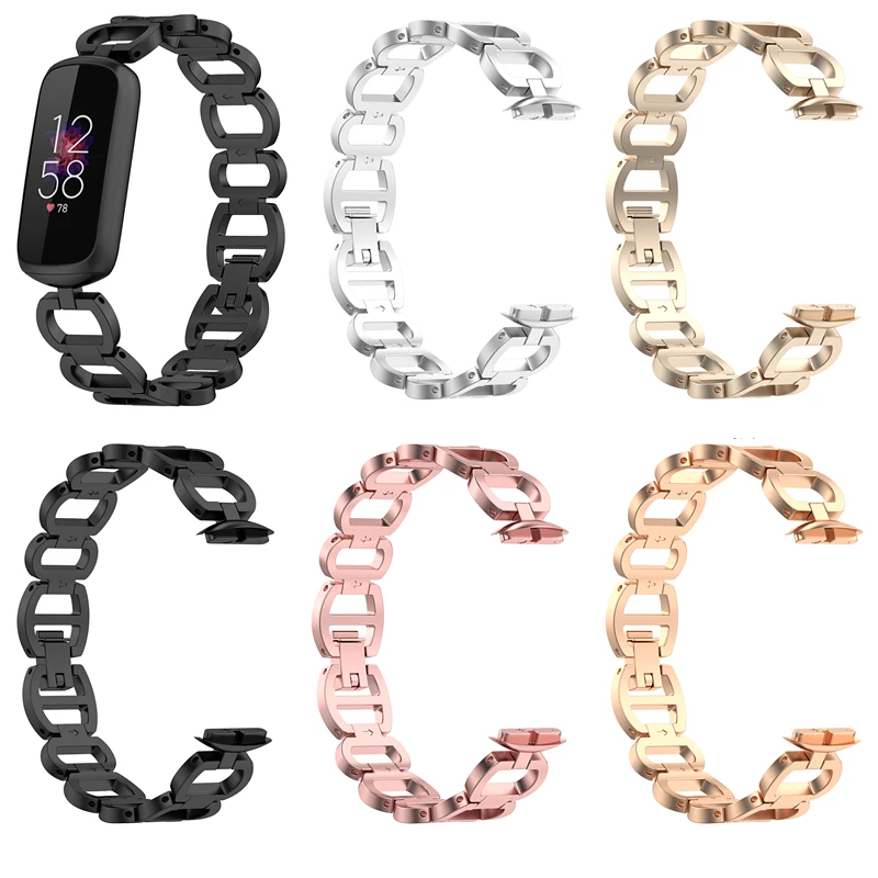 Ремешок из нержавеющей стали для смарт-часов Fitbit Luxe металлический браслет часов