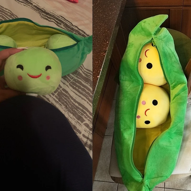Мягкие гороховые стручки плюшевые игрушки зеленые бобы соевые мягкие хлопковые