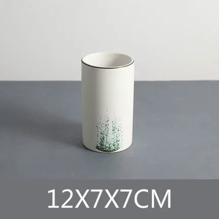 large storage bin C Скандинавский держатель для кистей для макияжа, керамический креативный простой лоток для хранения, держатель для карандашей, Настольная Косметическая подводка для глаз, инструменты для макияжа - Цвет: large storage bin C