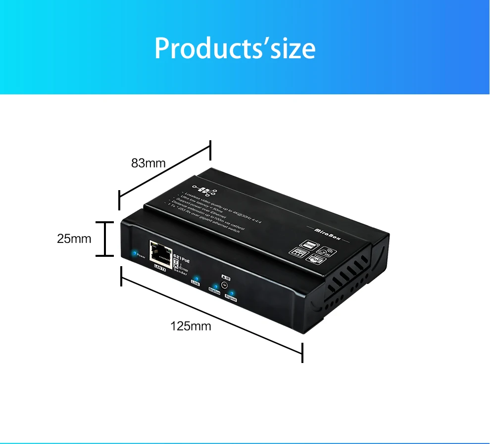 HDMI удлинитель без потерь 4K по IP через Cat5e Cat6 до 328ft(100 m), поддерживает Dolby-true HD/DTS-HD/LPCM7.1/DTS/Dolby-AC3/DSD