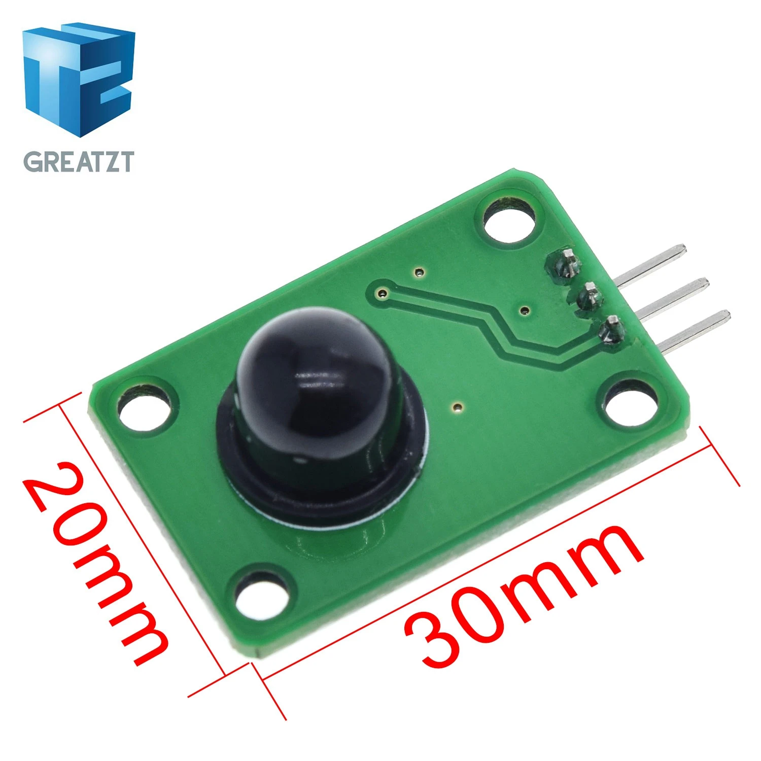 

GREATZT Pyroelectric Infrared Sensor Human Body Detecting PIR Motion Sensor Module for Arduino MCU Board 120 degree
