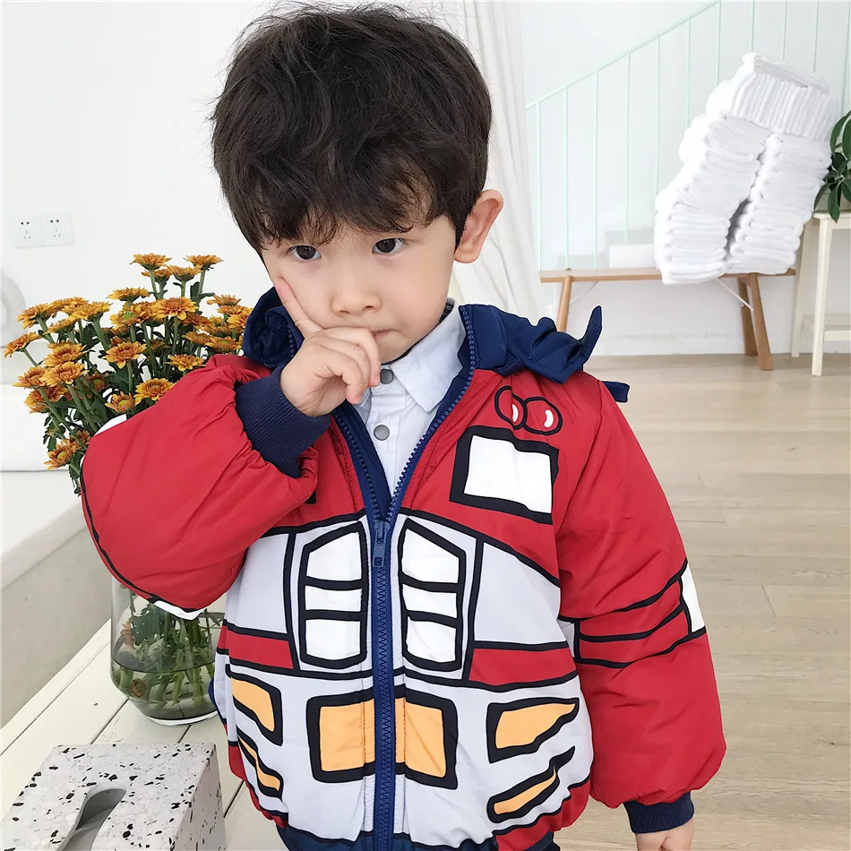 Tonytaobaby/новое зимнее хлопковое пальто с объемным капюшоном для мальчиков и девочек