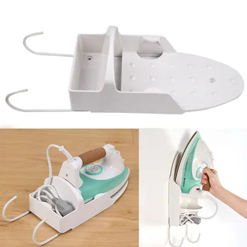 

Home Dryer Iron Wall Plate Holder Hanger Electric Iron Hanger Multifunction Heat Resistant Iron Shelf For Home storage holder