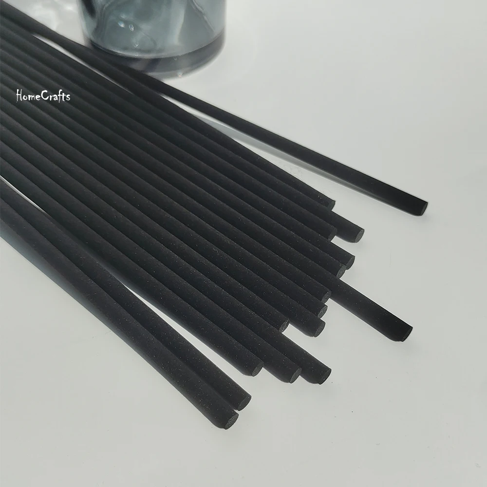 5mmx25cm Aroma Diffuser Replacement Black Fiber Reed Sticks Air Freshener Aromatherapy Diffuser Rattan Sticks Refill Sticks