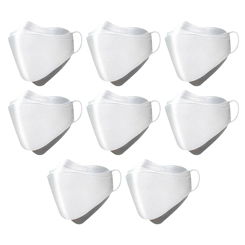 

8Pcs KF94 Face Mask 4 Layer Protection Face Mouth Mask Breathable Anti Dust Mouth Cover Earloop