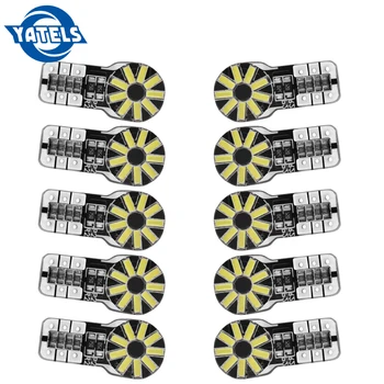 

10 PCS Canbus error-free T10 W5W bright white 18smd 3014 SMD LED car bulb 194 168 6000K canbus Interior Instrument Light bulb