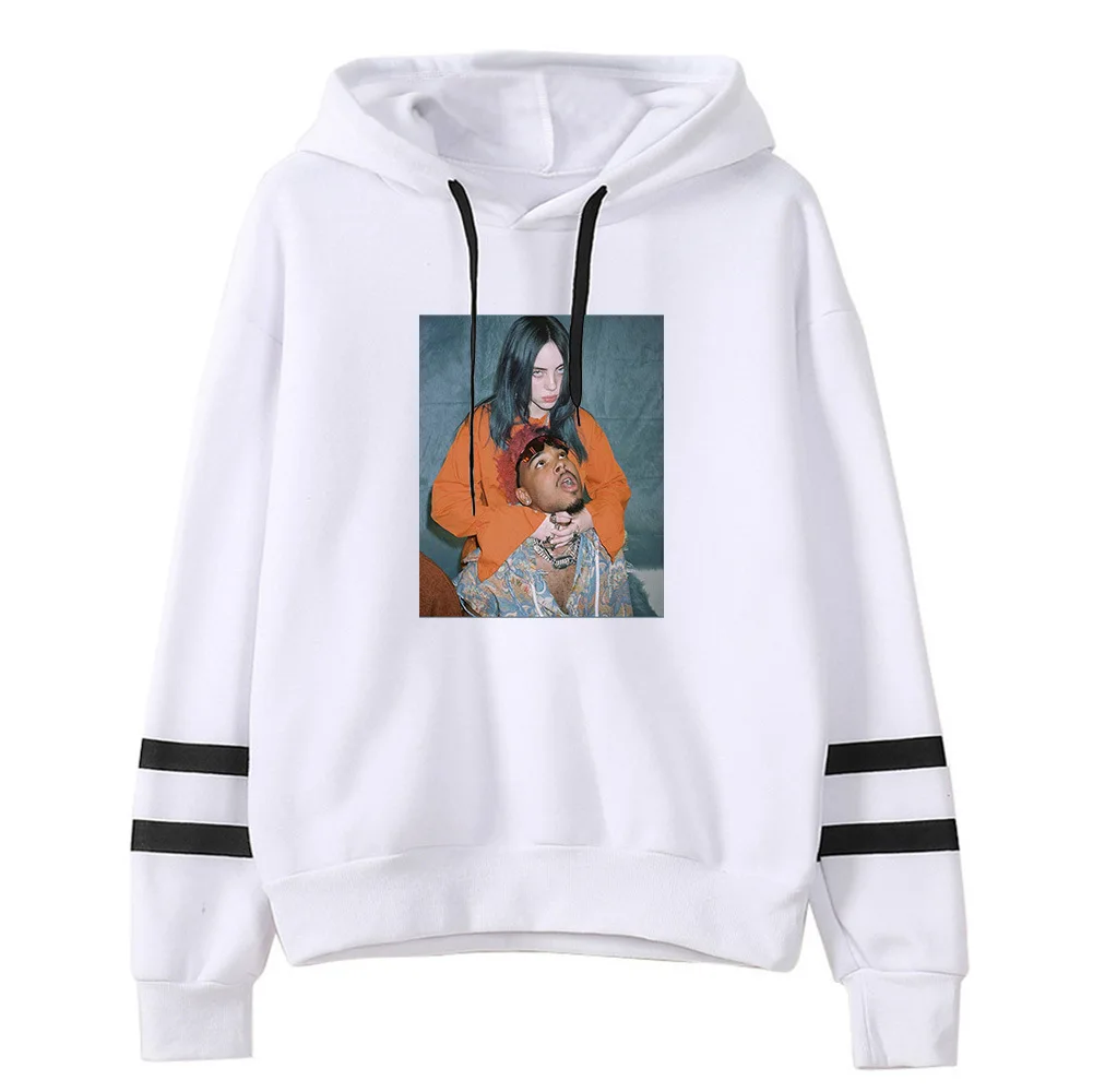 Забавный зеленый свитер с капюшоном Billie Eilish Dont Smile At Me, Повседневный пуловер с капюшоном для мужчин и женщин, Спортивная толстовка с длинным рукавом в стиле хип-хоп - Цвет: 007