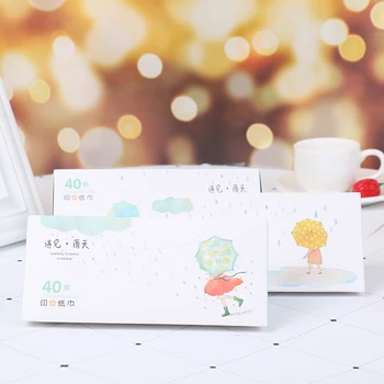 

Portable Printed Cartoon Paper Drawing Hard Box Creative Toilet Paper Small Bag Paper Drawing Towel Gift