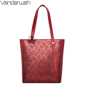 

2019 New Fashion Splice Ladies Tote Bag Shine Luxury Handbags Women Bags Designer Large Capacity Women Simple Shoulder Bag