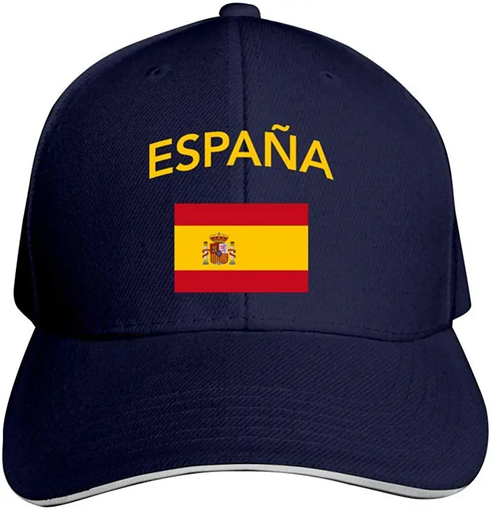 Spain Spanish Flag Adjustable Baseball Cap, Old Sandwich Cap, Pointed