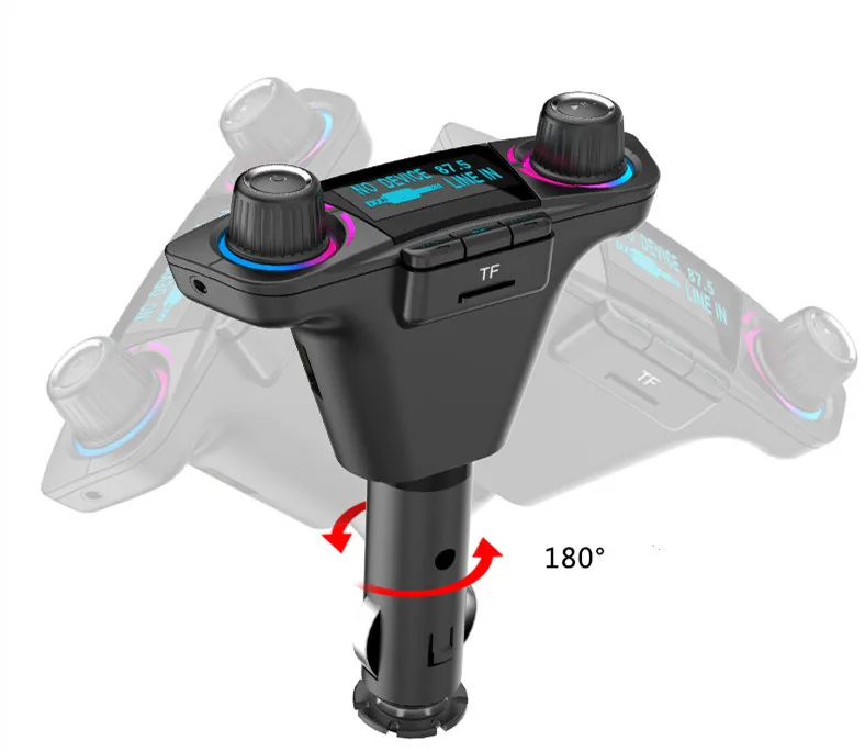 Автомобильный Aux bluetooth комплект громкой связи fm-передатчик ЖК MP3-плеер двойной USB зарядное устройство 2.1A TF карта U диск автомобильный комплект свободные руки