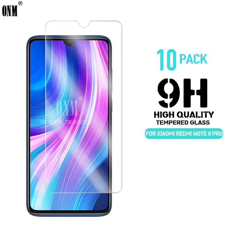 10 шт. закаленное стекло для Xiaomi Redmi Note 8T / 8 Pro защита экрана 9H защитная