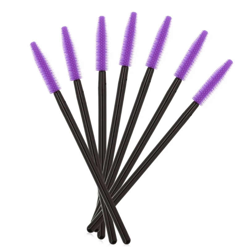 50pcs Silicone Disposable Mascara Wands Eyelash Brushes Extention Makeup Tool 1