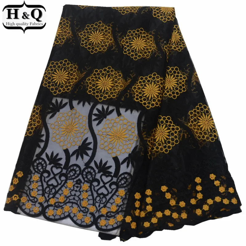 

Beautiful Mesh Lace French Tulle Lace With Stones African Net Lace 5 Yards/Piece 2019 Embroidered Milk Lace Fabric For Gown