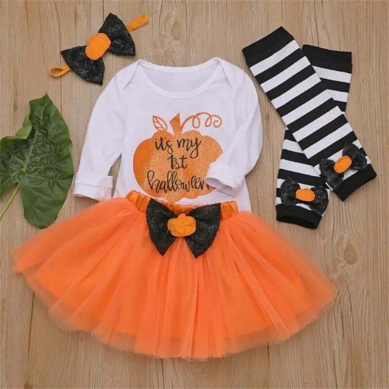 

Infant Baby Girl Newborn My First Halloween Costume Romper Outfit Clothes