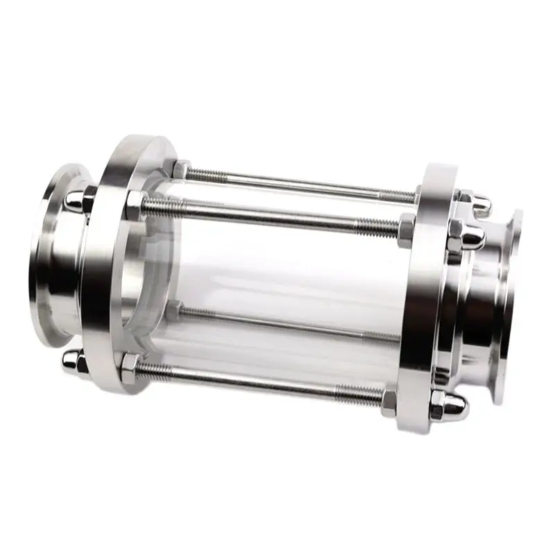 3/4" 1" 1-1/4" 1.5" 2" 3" Tri Clamp Clover Sanitay Flow Sight Glass Diopter Fit Pipe OD SUS 304 Stainless Steel Fitting Homebrew