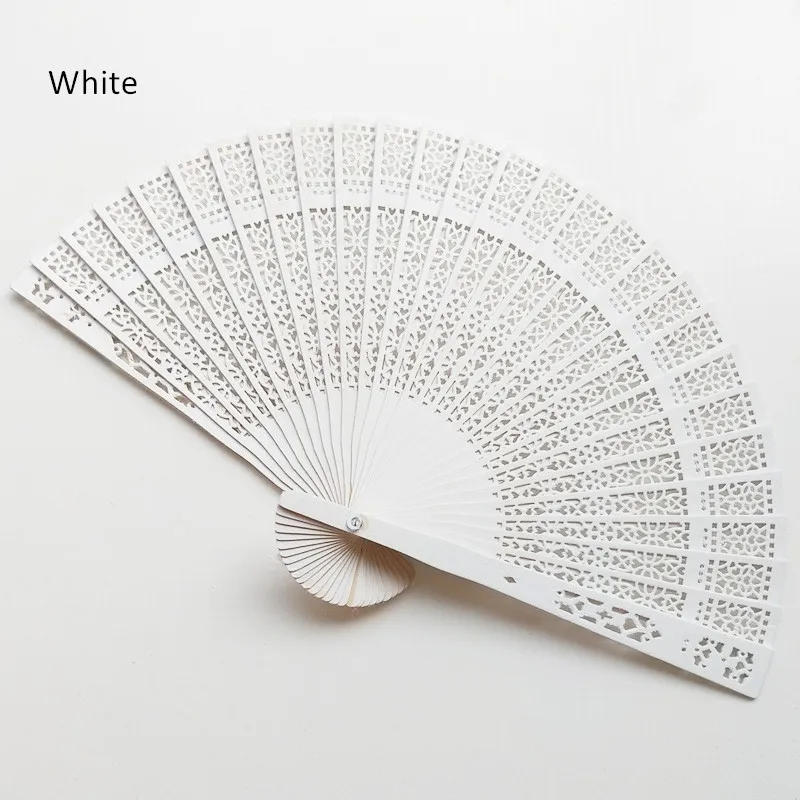 Lak01 White 8 дюймов полые сандалового дерева поддержки широкого сбыта липких обувей подошв Подарок Ручной Веер лазерная резка дизайн Для женщин свадебные, для танцевальной вечеринки украшения - Цвет: Lak01 White