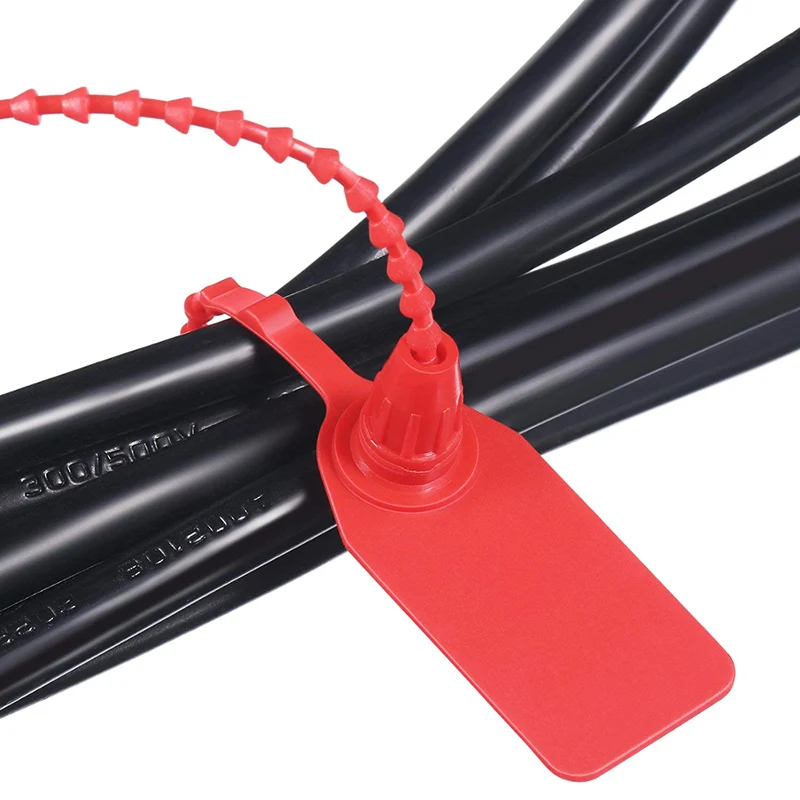 100 Sigilli Antimanomissione Numerati - Fascette Di Sicurezza Per Bagagli, Vestiti, Borse (Giallo) - Foto 3