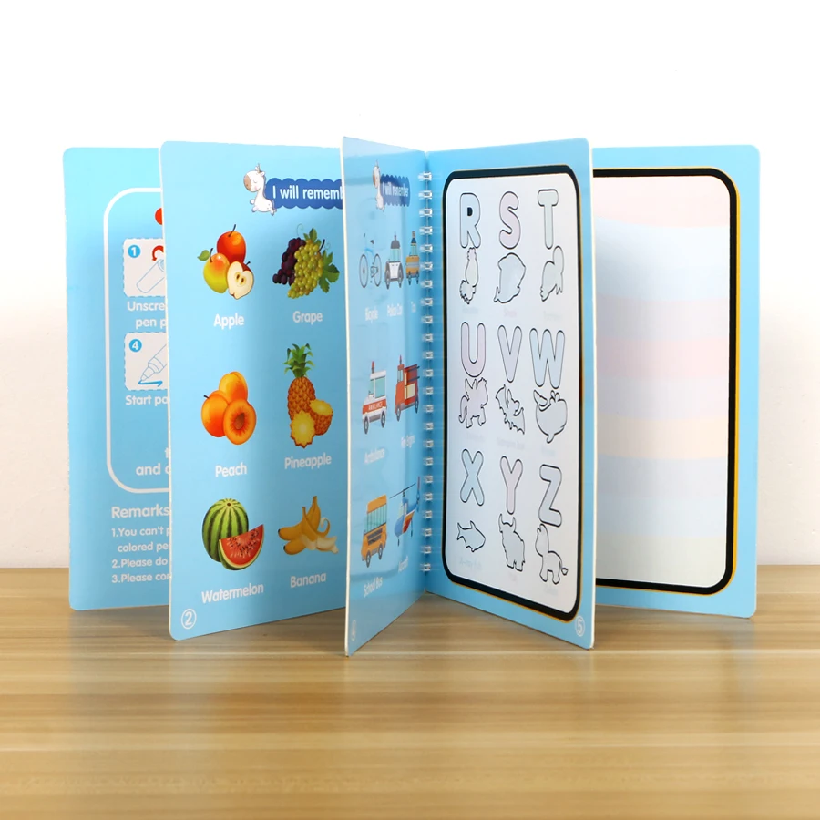 Детский рисунок игрушки Монтессори книжка-раскраска Doodle& волшебная ручка для рисования доска для рисования Водная раскраска для детей подарок на день рождения