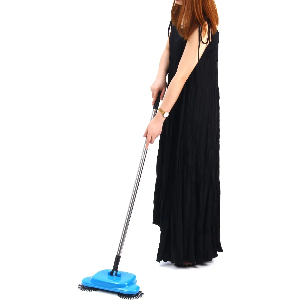 Skup Zamiatarki ręczne ze stali nierdzewnej zamiatarka typu Push ręczne Push magiczna miotła zamiatarki szufelka narzędzia do czyszczenia do domu