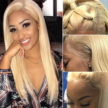 

613 Lace Frontal Wig 13x4 Blonde Lace Human Hair Wigs Pre Plucked Brazilian 30 Inch 180% Bone Straight Remy Glueless for Women