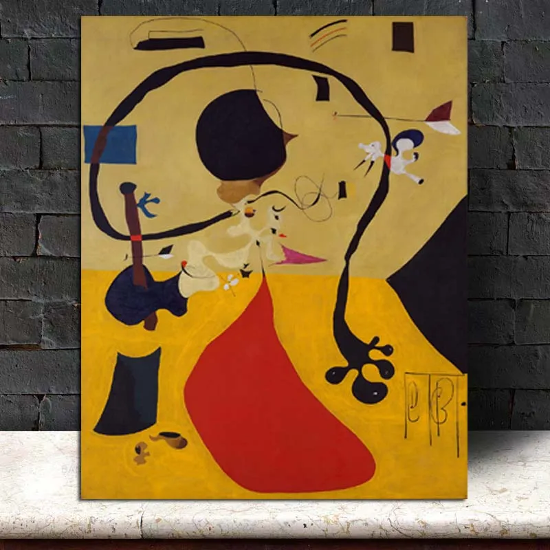 Joan Miro простой абстрактный холст картина принт гостиная украшение для дома