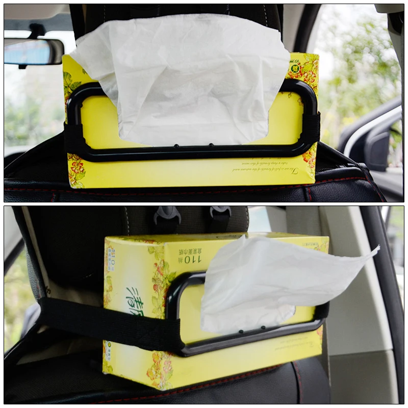Универсальный автомобильный солнцезащитный козырек для спинки стула, тканевая бумажная коробка для полотенец, автомобильный подвесной держатель для салфеток, автомобильные аксессуары, крепление к спинке сиденья