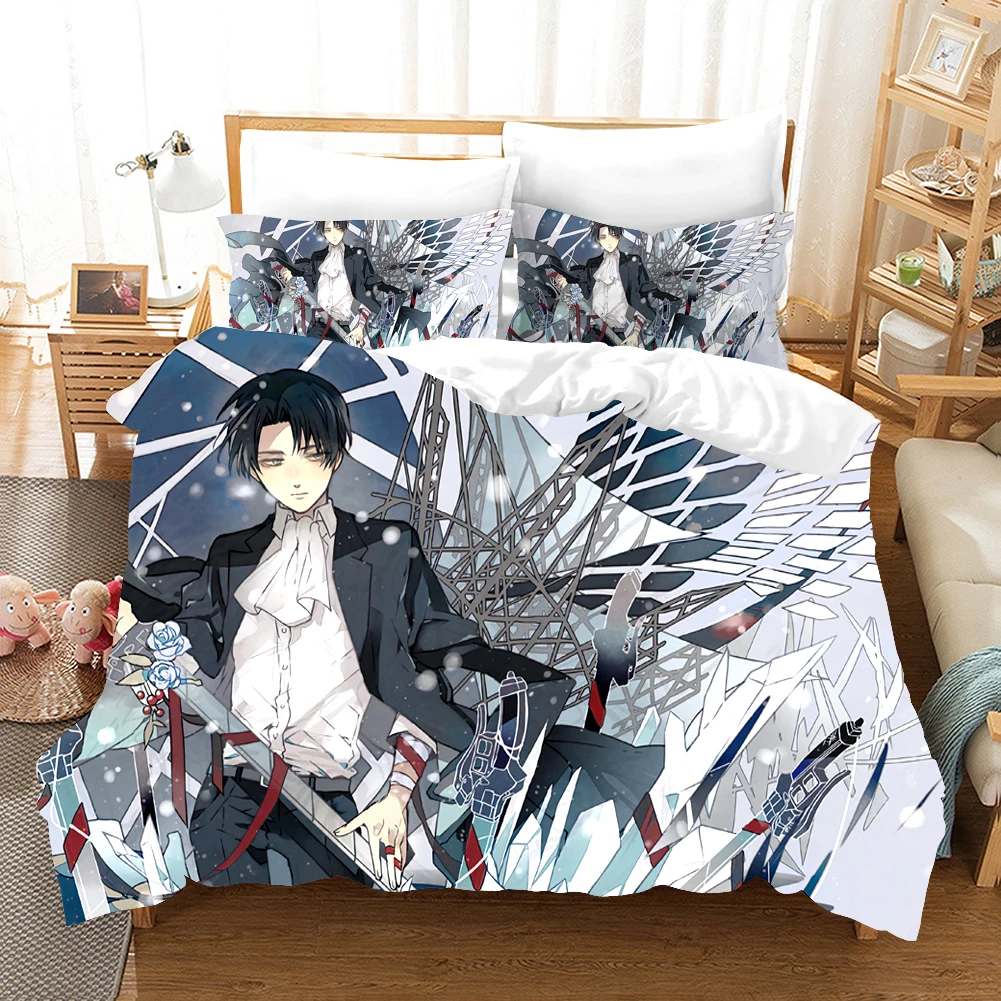 3d Attack on Titan keq187 Anime lit housses de coussin Quilt Couverture Couverture Bea 
