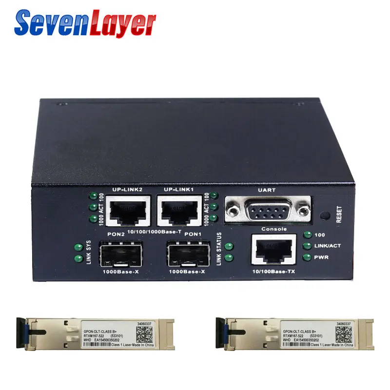 with 2p PON module Мини EPON OLT 2PON порты FTTH CATV OLT высокого качества волоконно-оптический высокого качества 1,25G Профессиональный - Цвет: with 2p PON module
