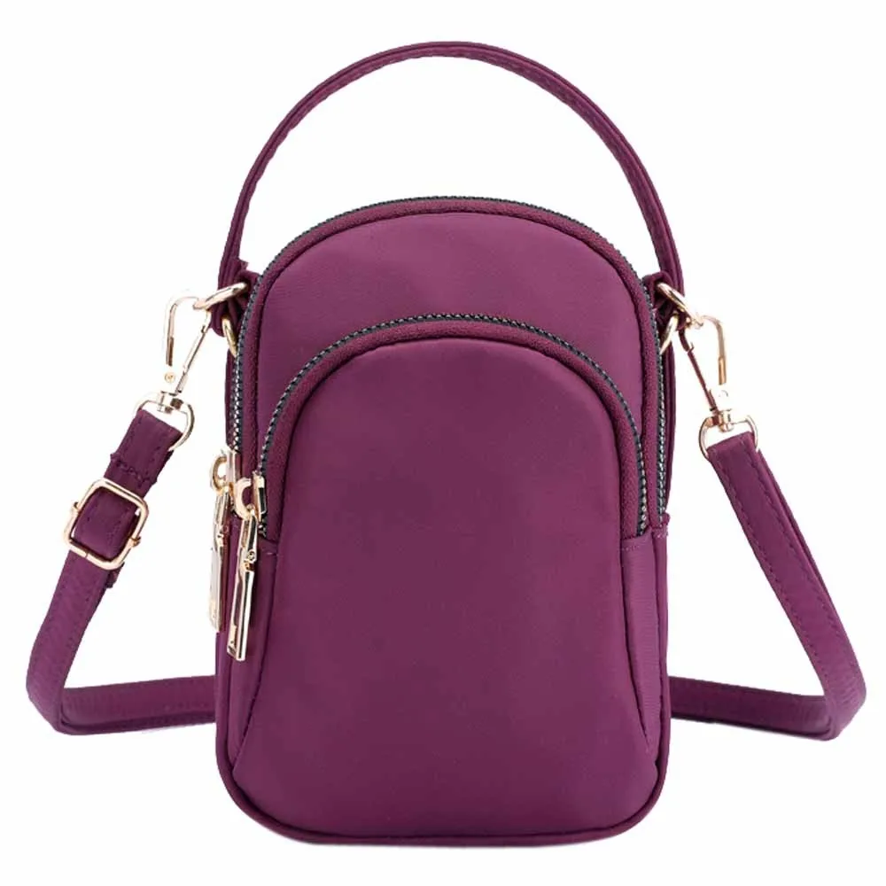 

Women's Shoulder Messenger Bag Lightweight Nylon Cellphone Bag Daily Waterproof Mobile Phone Small Bag For Ladies Wallet Purse