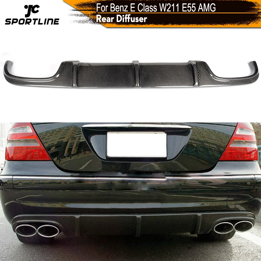 Спойлер для Mercedes Benz E Class W211 E55 AMG седан 4 двери 2002 2006|rear bumper diffuser|bumper diffuserrear lip |