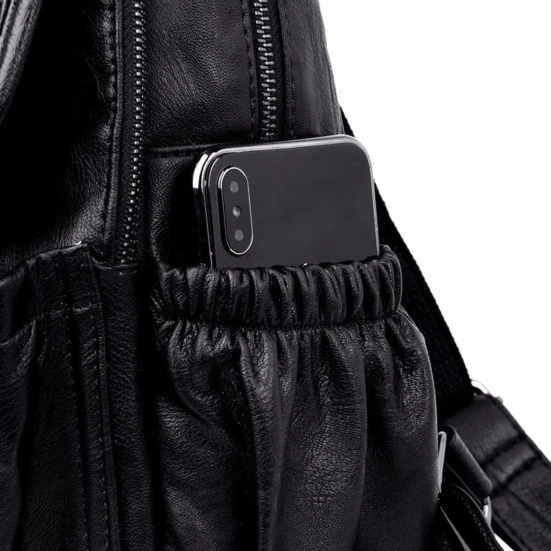 Женские кожаные рюкзаки Mochila Feminina, рюкзаки для девочек в винтажном стиле, однотонные женские роскошные дизайнерские рюкзаки для женщин