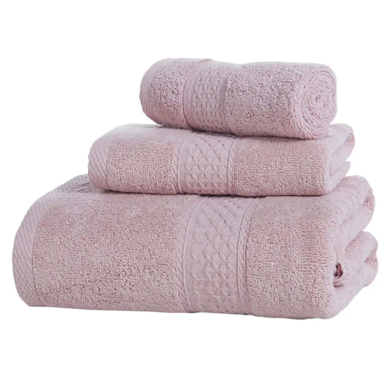 pink 6 шт. набор мягкие хлопковые банные полотенца для взрослых абсорбирующие махровые Роскошные ручные ванна, пляж, лицо, Женские базовые полотенца JWYYJ41 - Цвет: pink