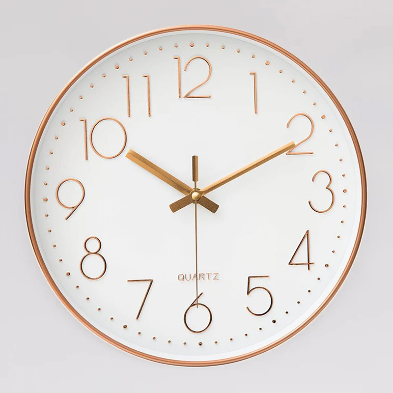 Luxury Vintage Wall Clock Modern Design Nordic Gold Wall Clock Round Simple Living Room Relogio Parede Home Decor AA60WC