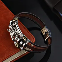 Классический тибетский кожаный браслет для мужчин